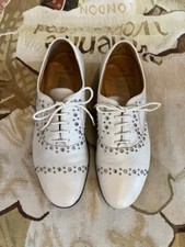 PRE-LOVED VIVIENNE WESTWOOD MAN STUDS WHITE LEATHER SHOES UK 7 EURO 41