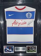 Signed Framed  Les Ferdinand Queens Park Rangers Home Shirt QPR Shirt England