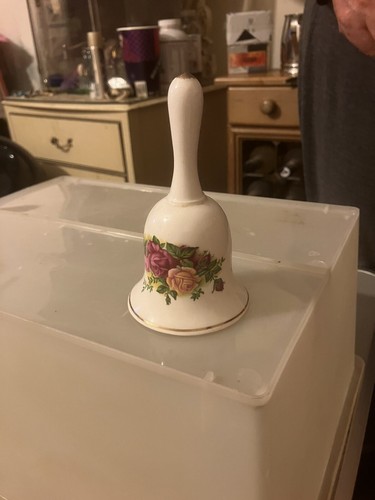 Roses decorated china bell - roses,