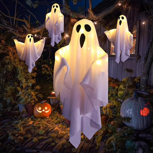 Halloween glowing white ghost - halloween,