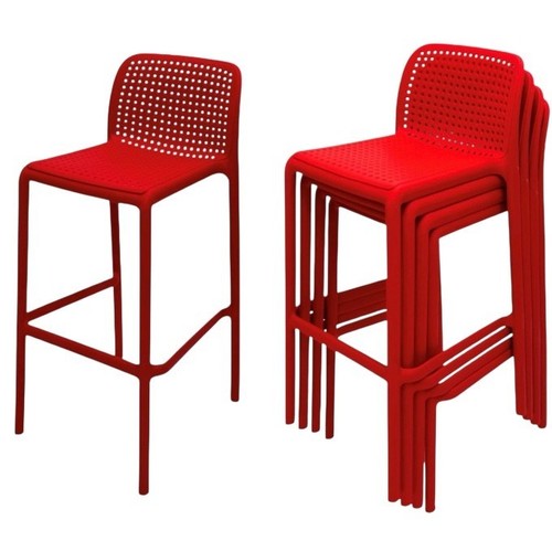 Red kitchen stools - stools,, deluxe