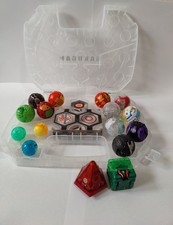 BAKUGAN large Bundle. Battle Brawlers. Rare Gold.  Case. Cards..magnetic Cards