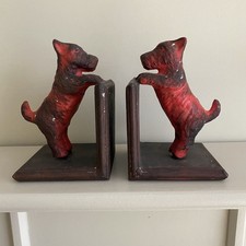 Cast Iron Dog Bookends Pair