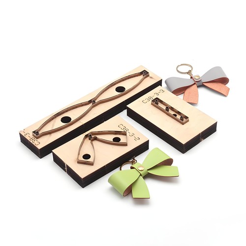 Leather bow cutting die mold - leather,