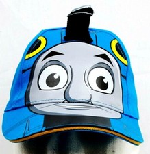 Thomas the Train Face Screen Print Thomas Adj Tack Closure Baseball Cap-New!
