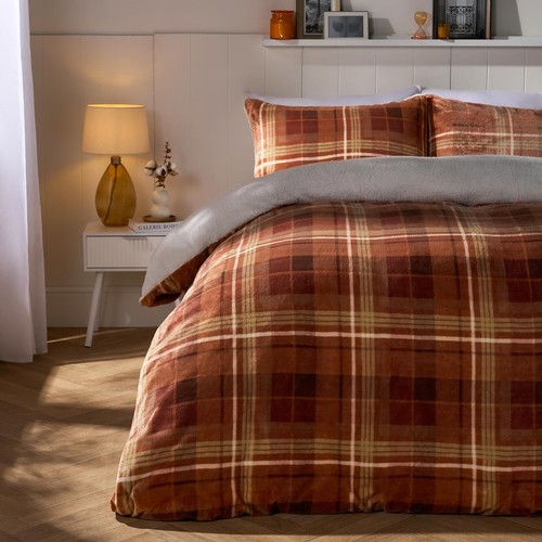 Ohs autumn check bedding set - autumn,