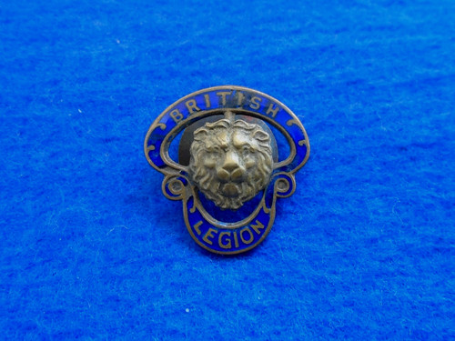 British legion enamel lapel - british,