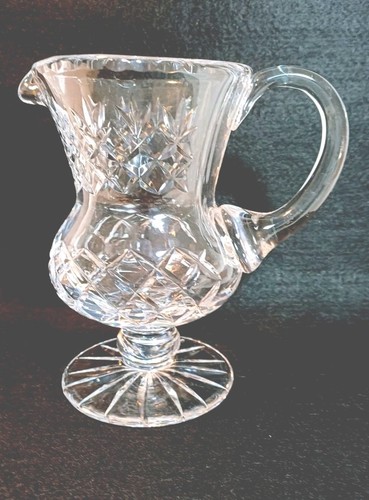 Vintage crystal glass jug - vintage,