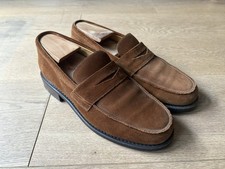 Paraboot Dax Snuff Suede Penny Loafers Rubber Sole Michael UK 7 (fit like 8)