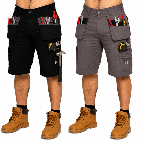 Mens utility cargo work shorts - mens,