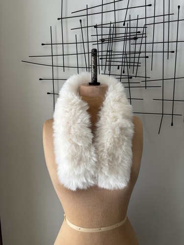 Faux fur collar scarf - fur,