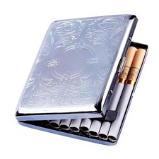 1Pcs Silver Cigarette Case Box