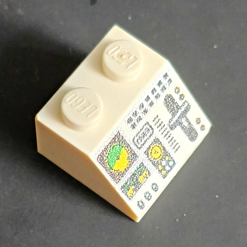 Lego white 2x2 slope - slope, brick
