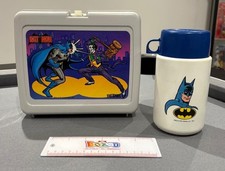 Vintage Lunch Box Batman Joker DC Plastic Complete With Thermos 1982