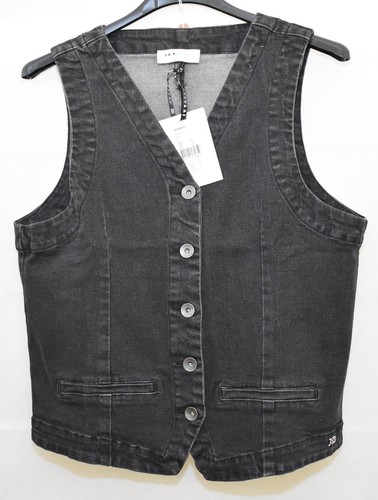 Ivy beau denim black waistcoat - ivy,