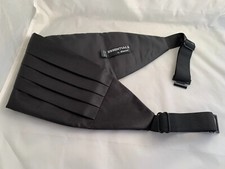 Silk Black Mens 5 Front Pleats