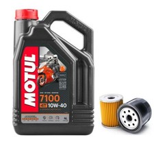 Motul 7100 10W40 4L Fully Synthetic Oil & Filter For Suzuki GN125 Z,EZ,D,ED 82-8