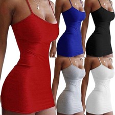 Women Plain Mini Bodycon Tank