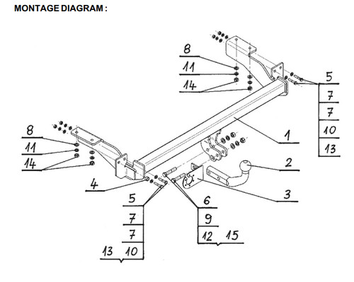 Swan neck tow - for, peugeot