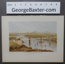 Britannia Tubular Bridge – Menai Straits Anglesey Le Blond George Baxter - 1851