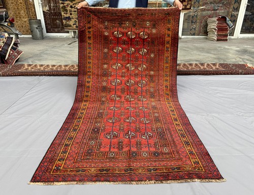 Red antique afghan bokhara - antique,