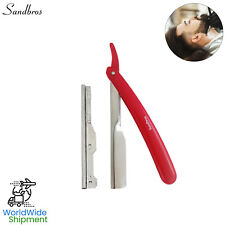 BARBER SALON STRAIGHT CUT THROAT SHAVING RAZOR RASOIRS RASOI RED