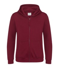  AWDis Kids Zip Up Hoodie Casual Boys Girls Plain Hooded Sweatshirt 3/4-12/13 