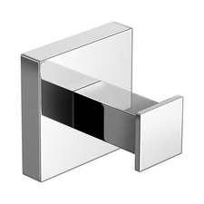 Towel Robe Hook Luxury Square Bathroom Accessory Modern Chrome