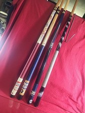Lot Of 4 Official Anheuser Busch Inc Budweiser/Bud Light Pool Sticks. See Pics