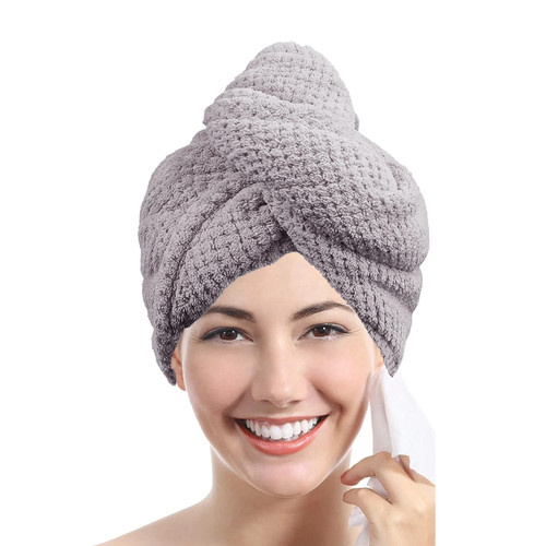 Solid color hair towel - color,