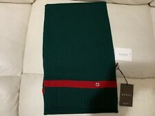 Gucci Web Design Green & Red Scarf NEW