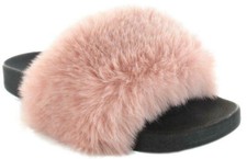 Ladies Faux Fur Sliders Ella