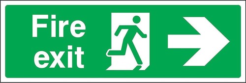 Fire exit right emergency