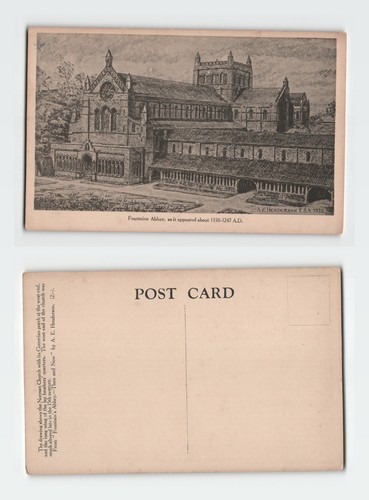 Vintage postcard fountains - vintage,