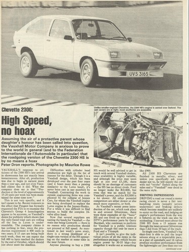 Vauxhall chevette 2300 - vauxhall,