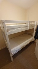 White Wooden Bunk Beds With