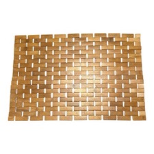 Mind Reader BAMAT-BRN Luxury Roll Up Shower Bath Mat, Anti-Slip, Brown