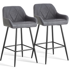Bar Stools Set of 2 Faux