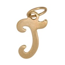 9ct Gold Pendant Charm Alphabet Initial Script Letter 375 Italian Jewellery A-Z