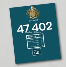 British Rail Class 47 Locomotive Fridge Magnet 47402 Gateshead Cab side number