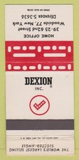 Matchbook Cover - Dexion