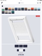 Genuine VELUX White Pleated Blackout Energy Blind For GGL MK08 Velux Roof Window