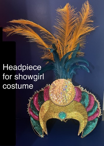 Showgirl headpiece feathered - headpiece,