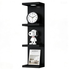 4 Tier Wall Shelf Unit Black