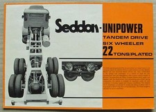 SEDDON UNIPOWER TANDEM DRIVE 6 WHEELER Sales Specification Leaflet 1960s