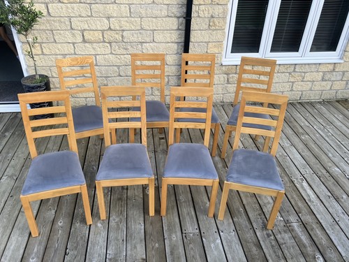 Solid oak dining - oak, slatted