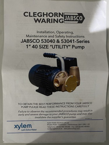Jabsco electric pump self - jabsco,
