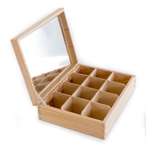 Wooden compartments box - 12,