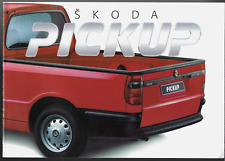 Skoda Pick-Up 1997-2000 Export Markets Brochure In English Felicia 1.3 1.6 1.9D