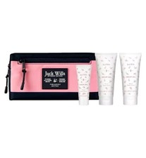 JACK WILLS LADIES TRAVEL KIT BAG GIFT SET - BODY WASH, BODY LOTION & BODY SCRUB